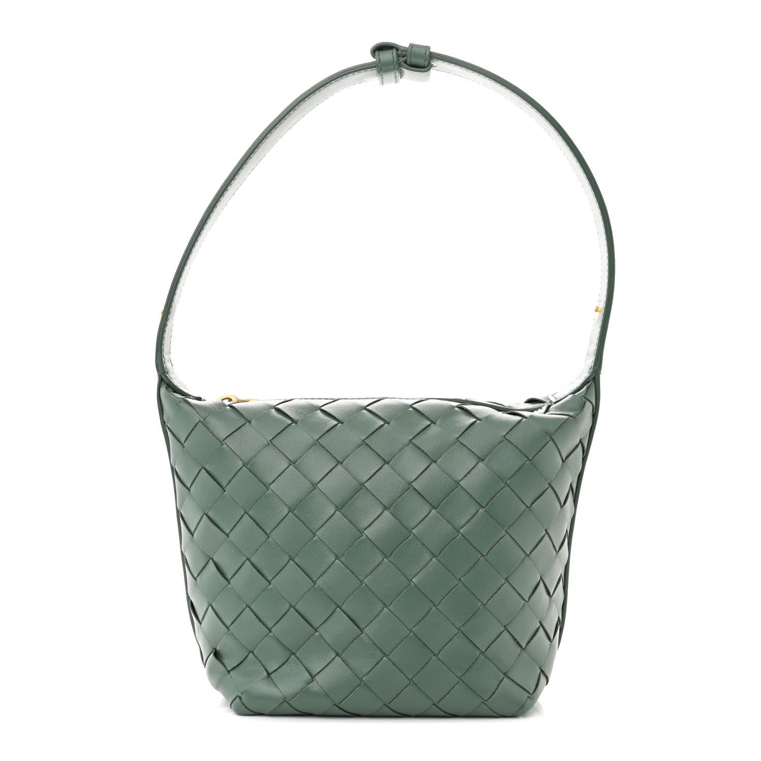 Bottega Veneta BOTTEGA VENETA Calfskin Nappa Intrecciato Candy Wallace Aloe 1 of 12