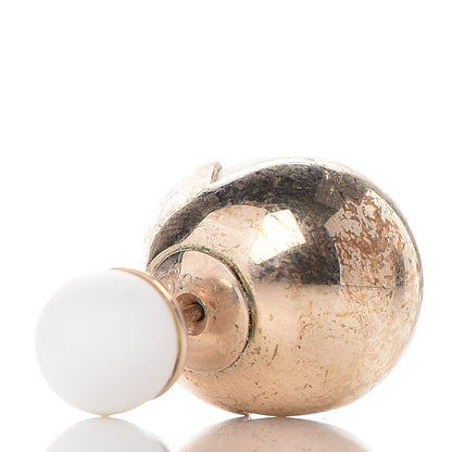 Christian Dior Mise En Dior Tribal Earrings Gold White 3 of 5