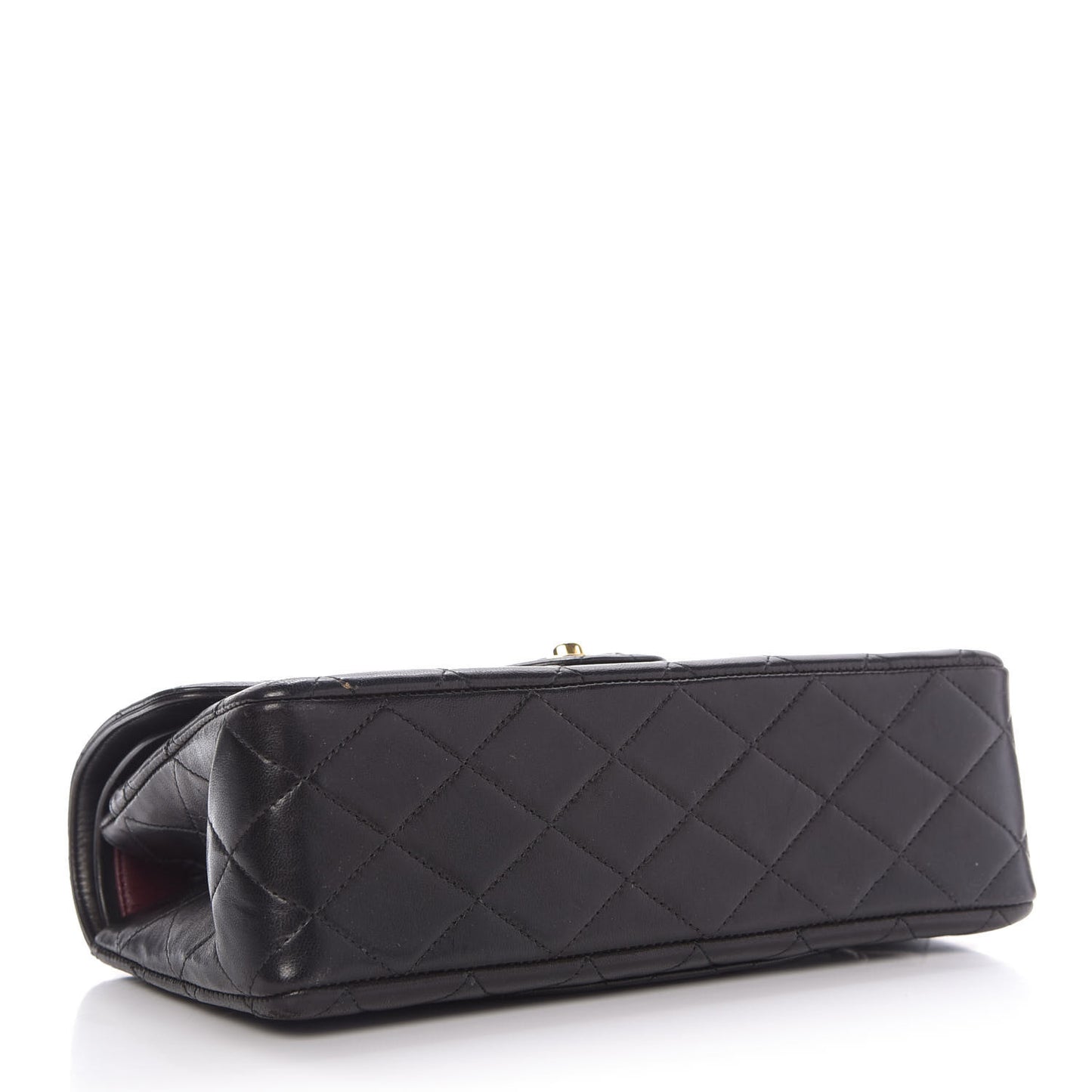 Lambskin Quilted Small Double Flap Black