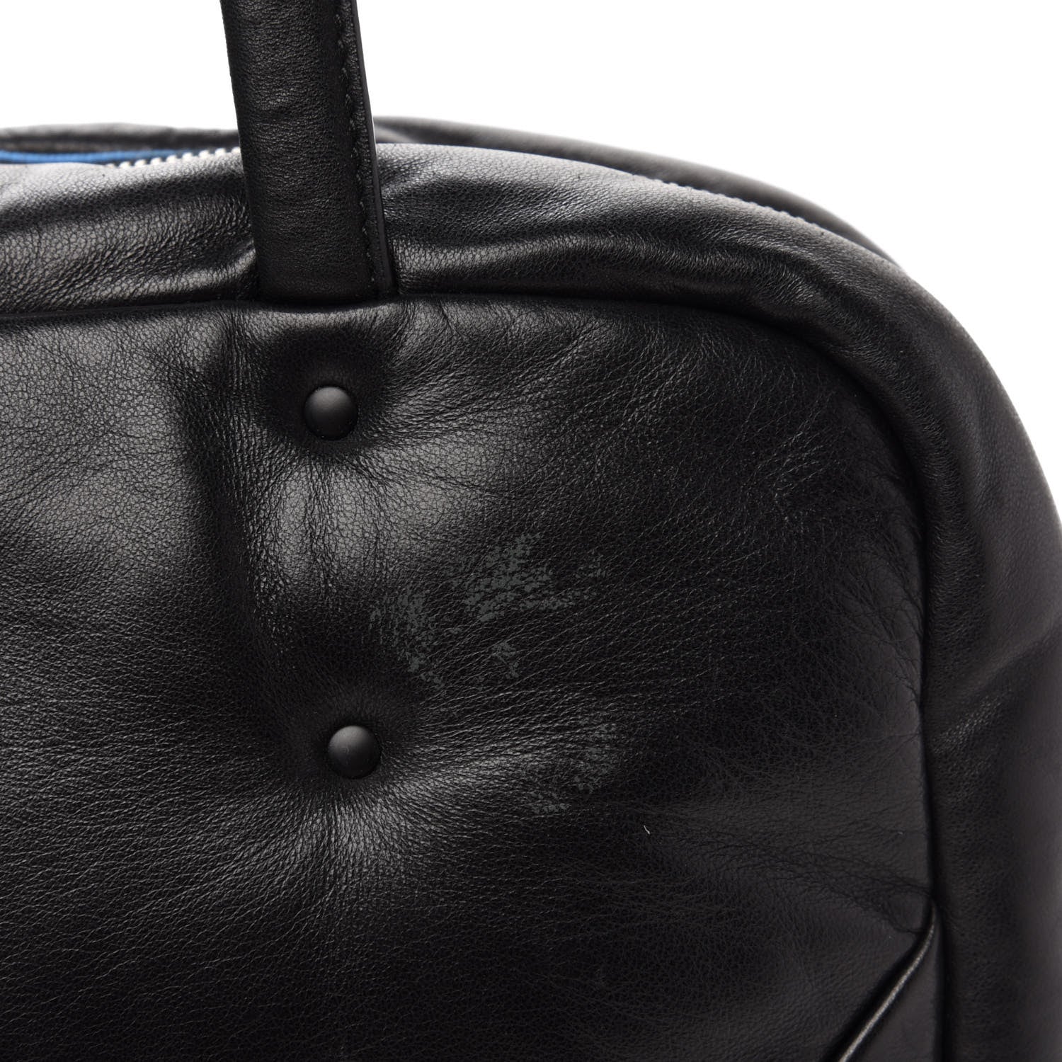 Prada Nappa Soft Tote Black Cobalto 14 of 15