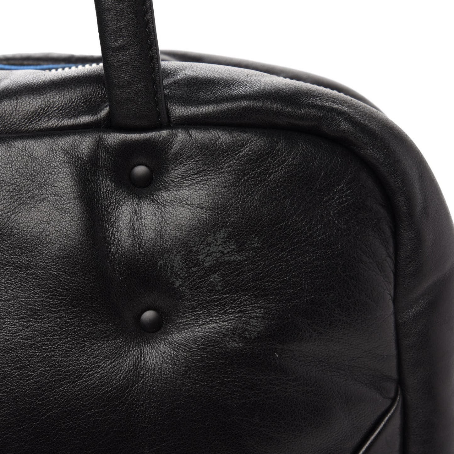 Nappa Soft Tote Black Cobalto