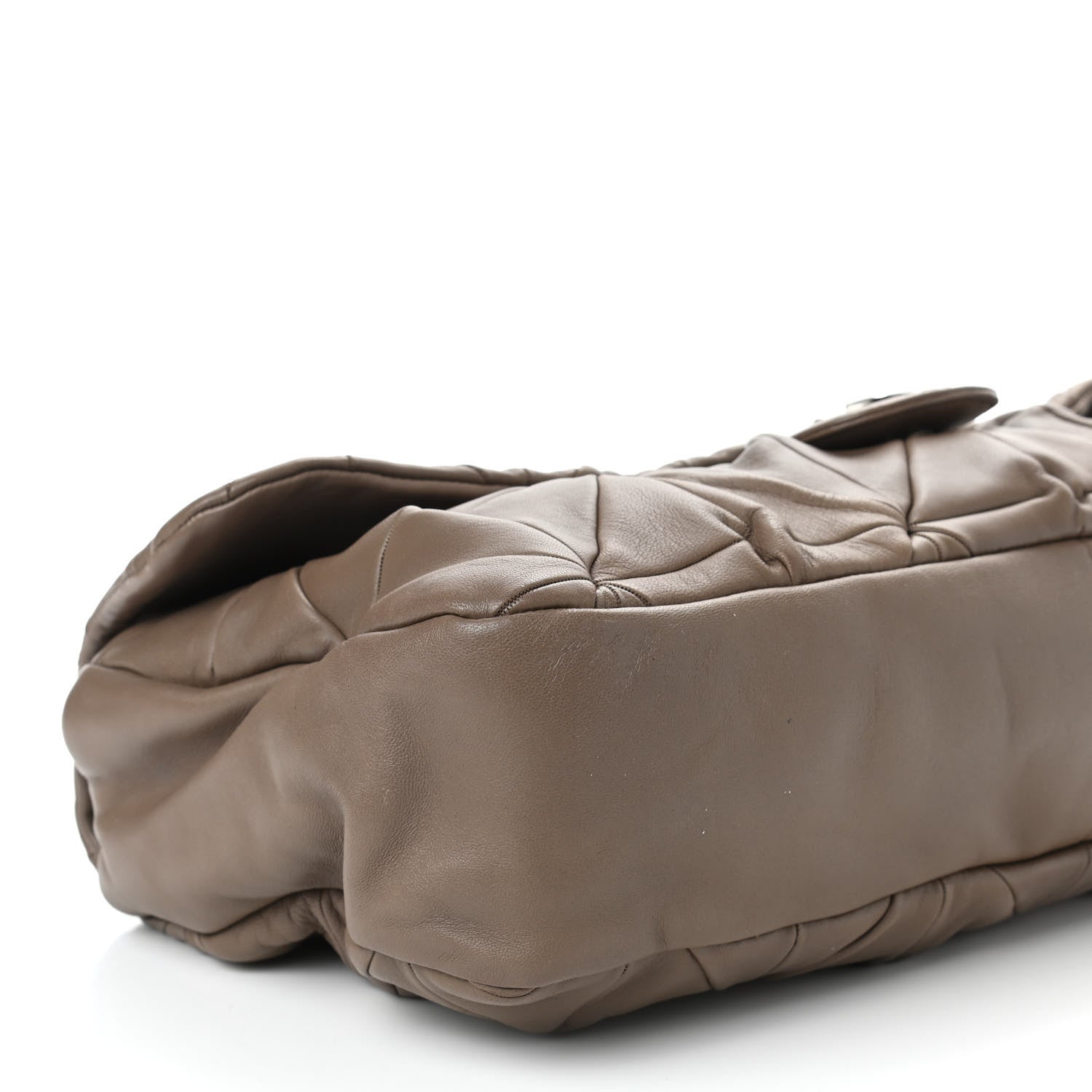 Chanel Lambskin Quilted Jumbo Origami Soft Squares Flap Khaki 9 of 10