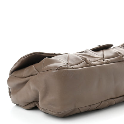 Chanel Lambskin Quilted Jumbo Origami Soft Squares Flap Khaki 9 of 10
