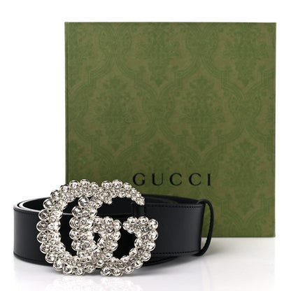 Gucci Calfskin Crystal Double G 40mm Belt 95 38 Black 6 of 6