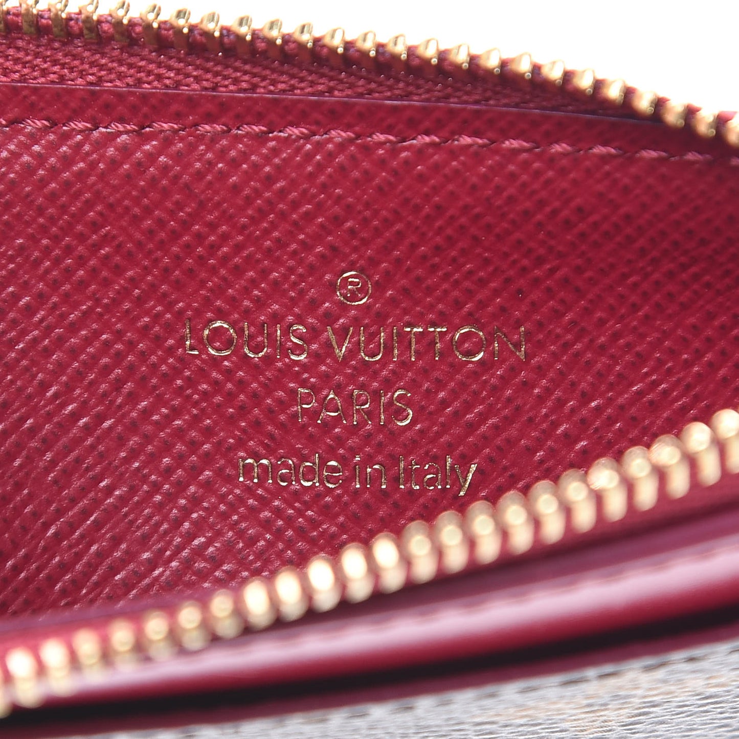 Monogram Zipped Card Holder Fuchsia