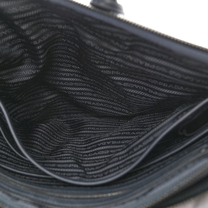 Prada Tessuto Nylon Saffiano Briefcase Navy 5 of 9