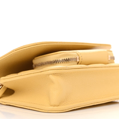 Chanel Caviar Quilted Business Affinity Clutch With Chain Flap Yellow 11 of 13