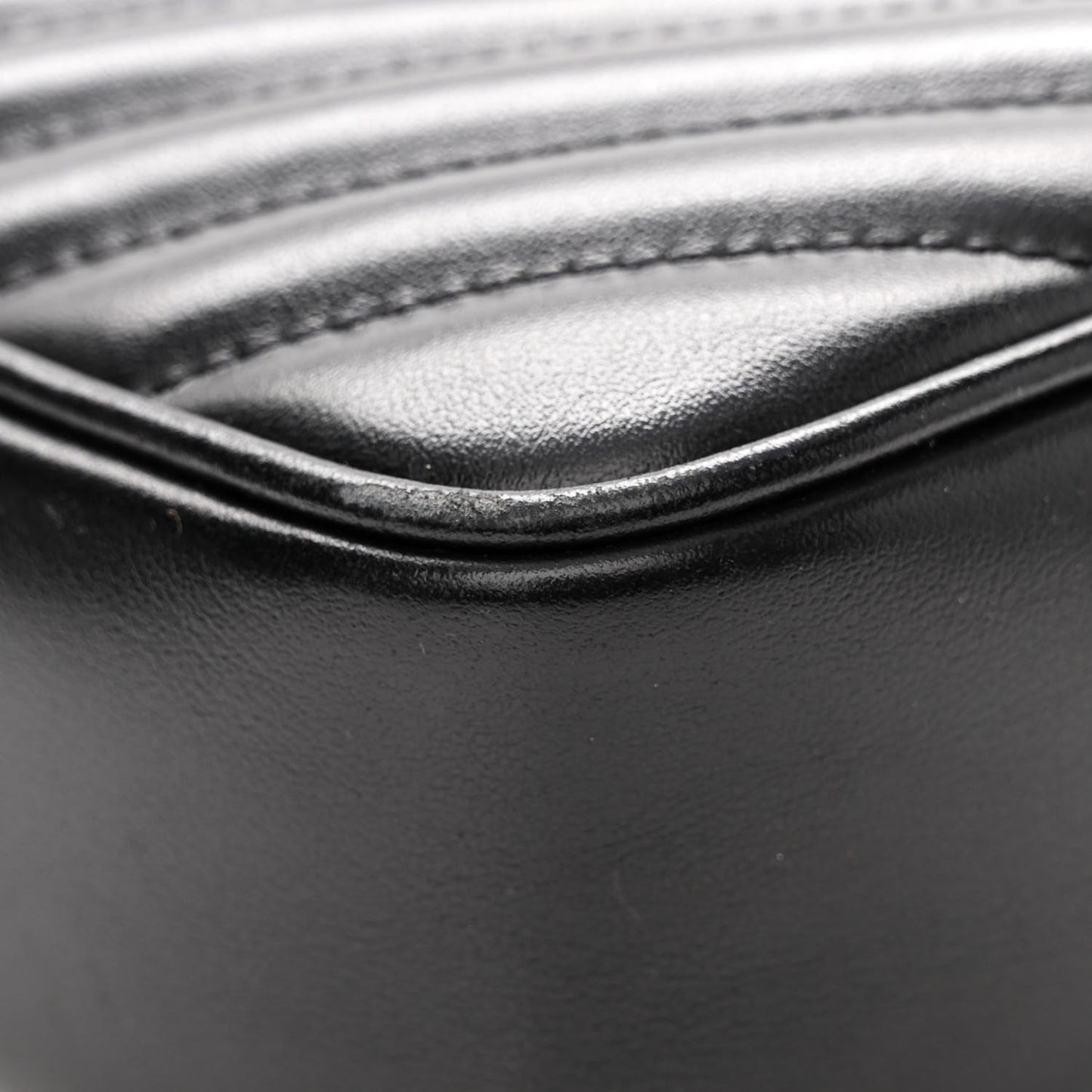 Calfskin Matelasse Monogram Lou Camera Bag Black
