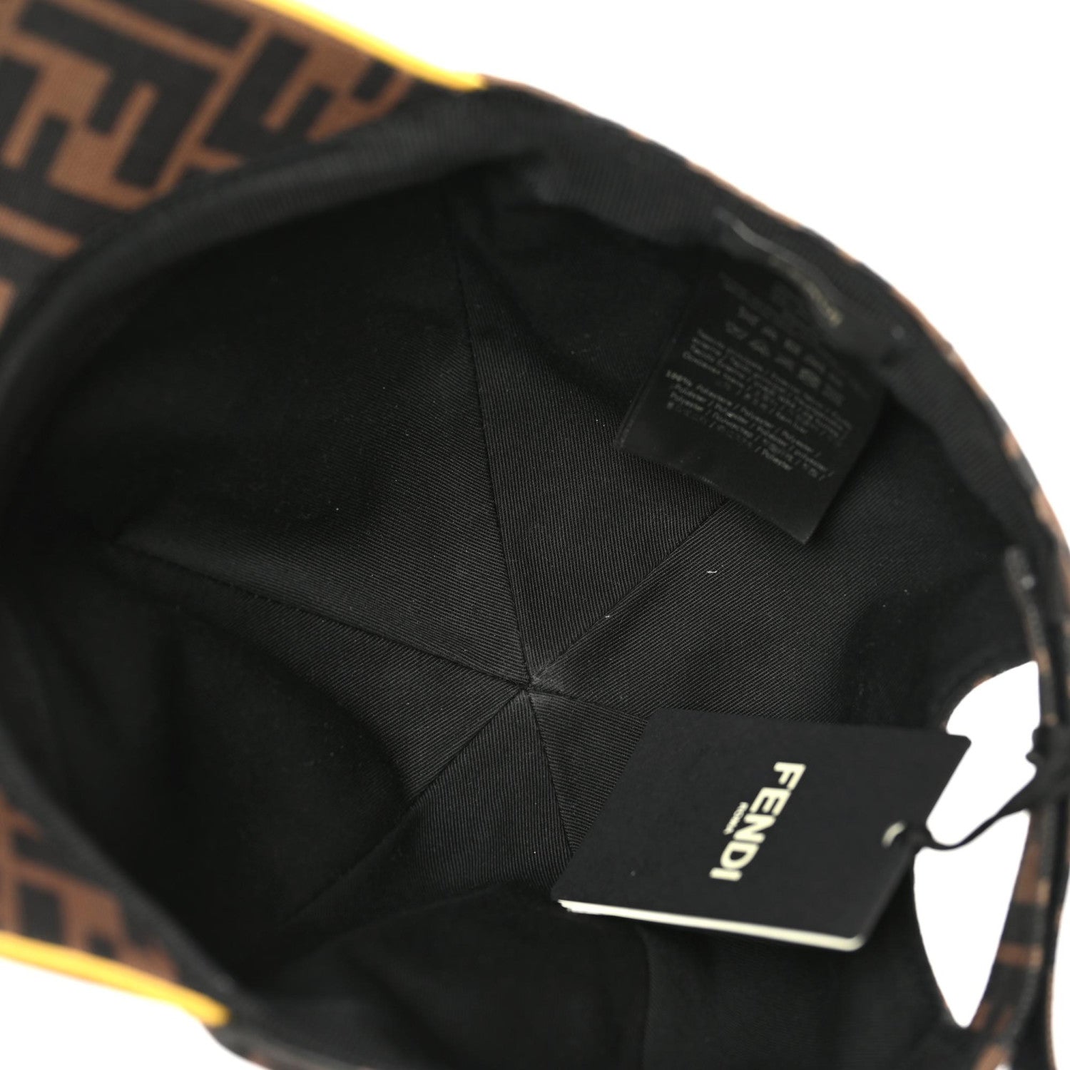 Fendi Canvas FF Reloaded Baseball Hat Tobacco Yellow 6 of 8
