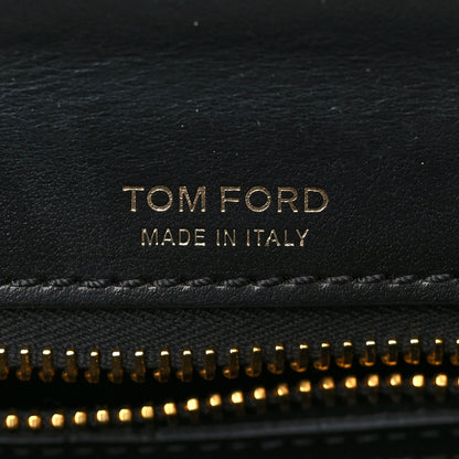 Tom Ford Satin Floral Medium T Clasp Chain Bag Black Multicolor 6 of 6