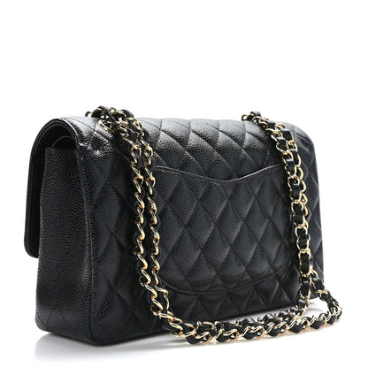 Chanel Caviar Quilted Medium Double Flap Black 3 of 8