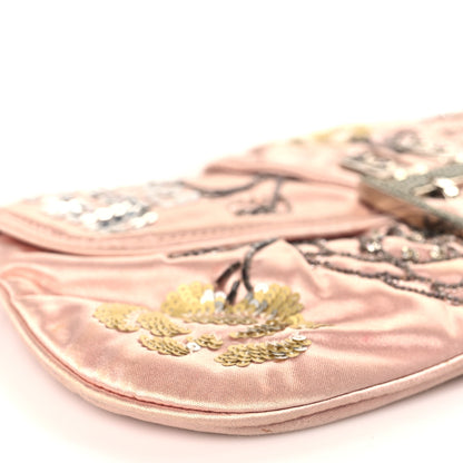 Christian Dior Silk Sequins Embroidered Stingray Clutch Pink 7 of 8