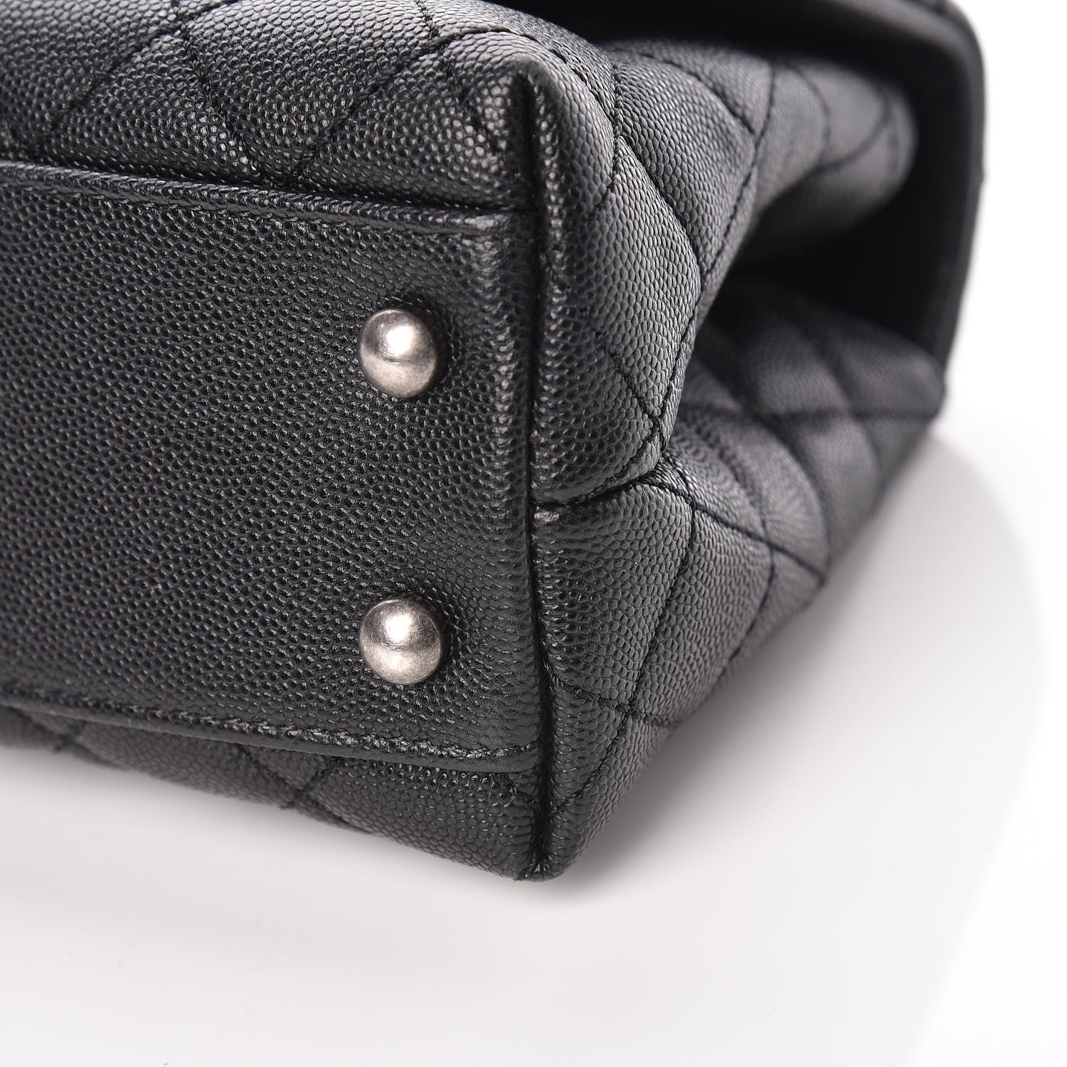 Chanel Caviar Lizard Quilted Mini Coco Handle Flap Black 9 of 9