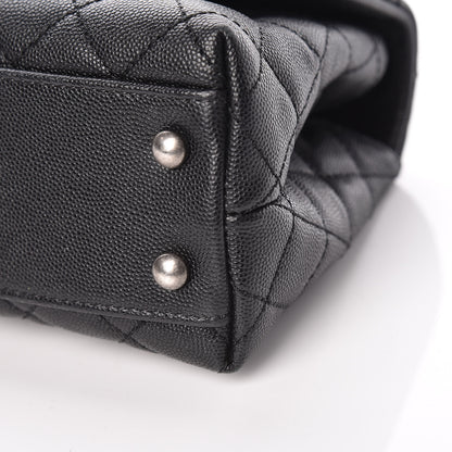 Chanel Caviar Lizard Quilted Mini Coco Handle Flap Black 9 of 9