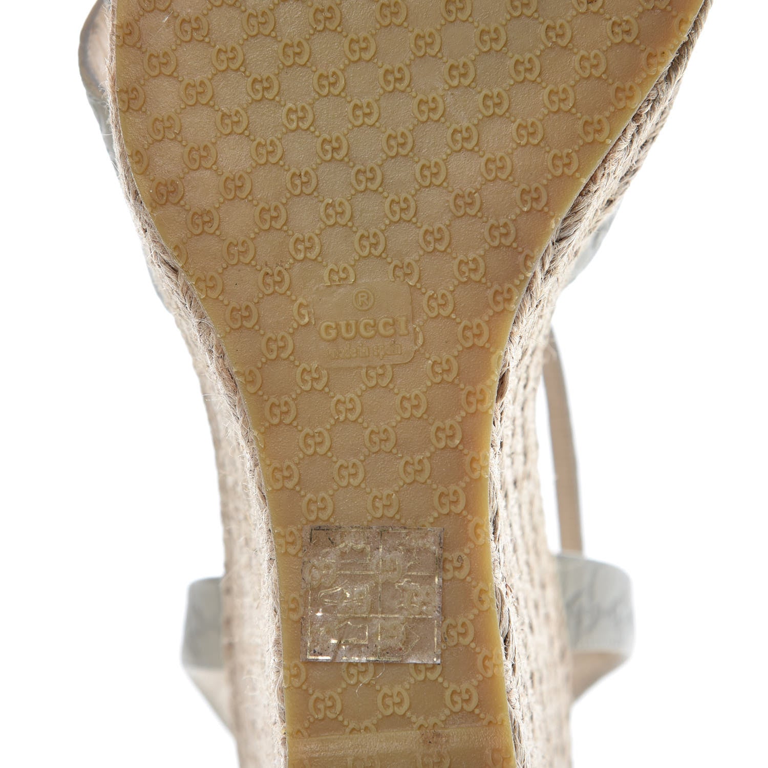 Gucci Microguccissima Penelope Espadrille Wedge 41.5 Off White 8 of 11