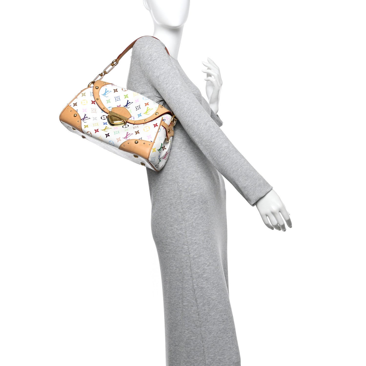 Louis Vuitton Monogram Multicolor Beverly MM White 2 of 14
