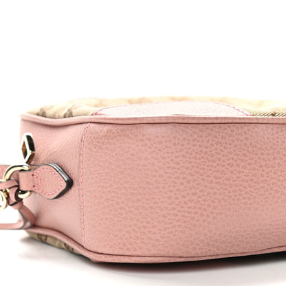 Gucci Monogram Mini Bree Messenger Bag Beige Soft Pink 9 of 10