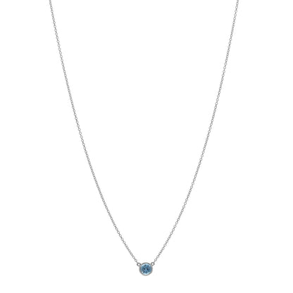 Tiffany Platinum Aquamarine Color by the Yard Necklace 1 of 4