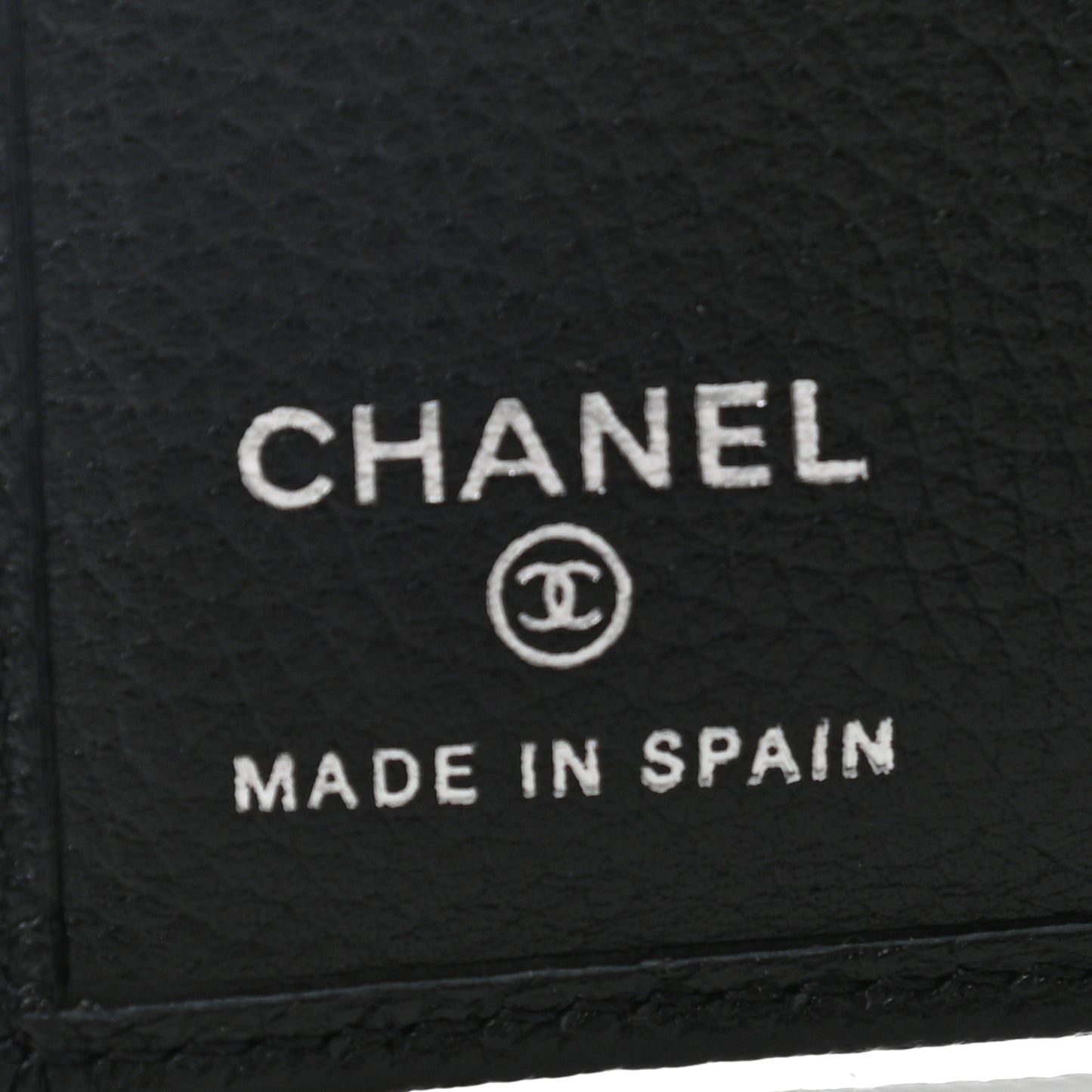 Grained Calfskin CC Card Holder Wallet Black