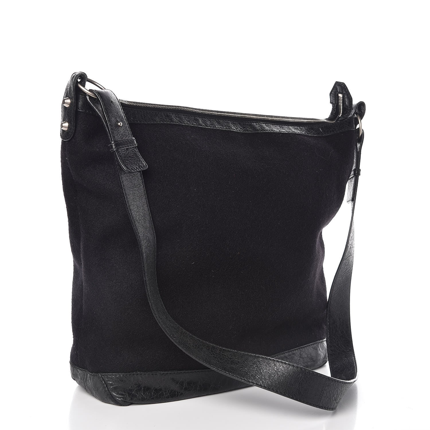 Balenciaga Agneau Wool Day Messenger Black 3 of 10