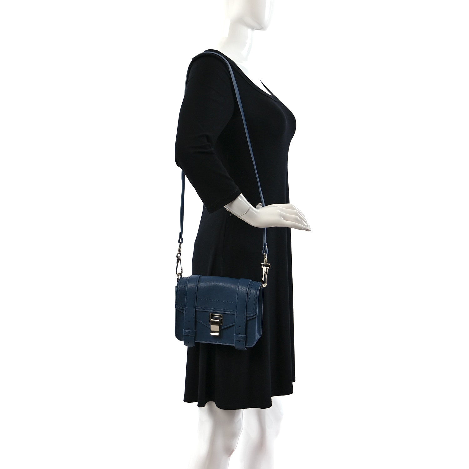 Proenza Schouler Lambskin PS1 Mini Crossbody Bag Peacock 2 of 8