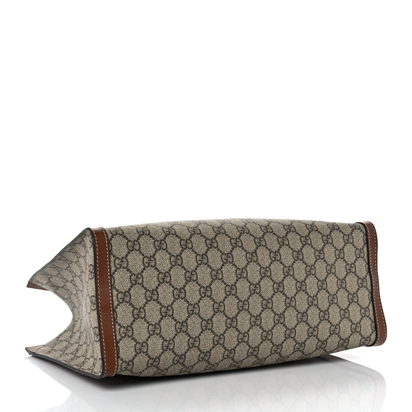 GG Supreme Monogram Medium Padlock Tote Beige Cuir