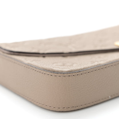Louis Vuitton Empreinte Pochette Felicie Chain Wallet Tourterelle 9 of 11