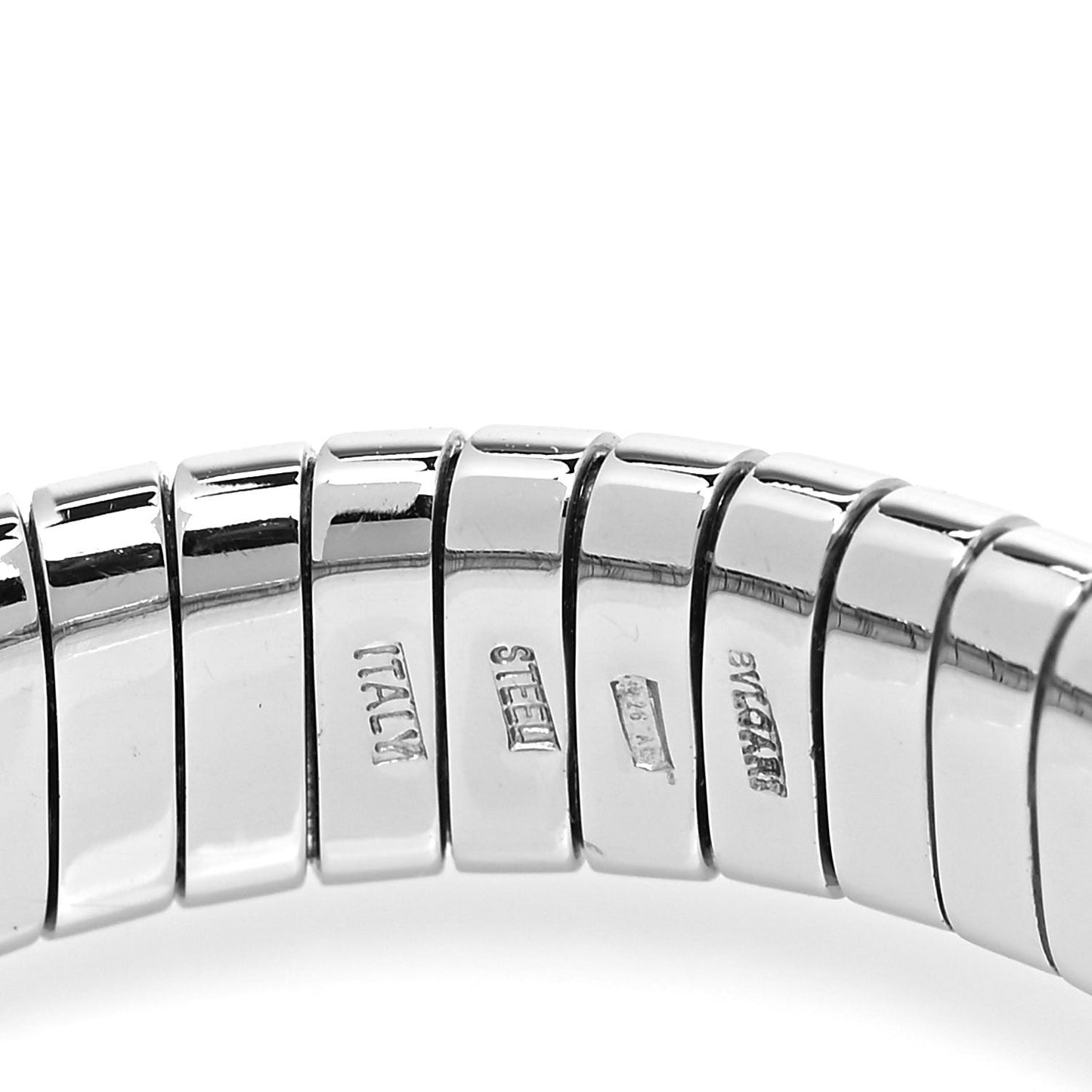 Stainless Steel Diamond Tubogas Cuff Bracelet