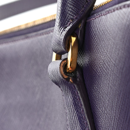 Prada Saffiano Small Galleria Double Zip Tote Uva 13 of 15