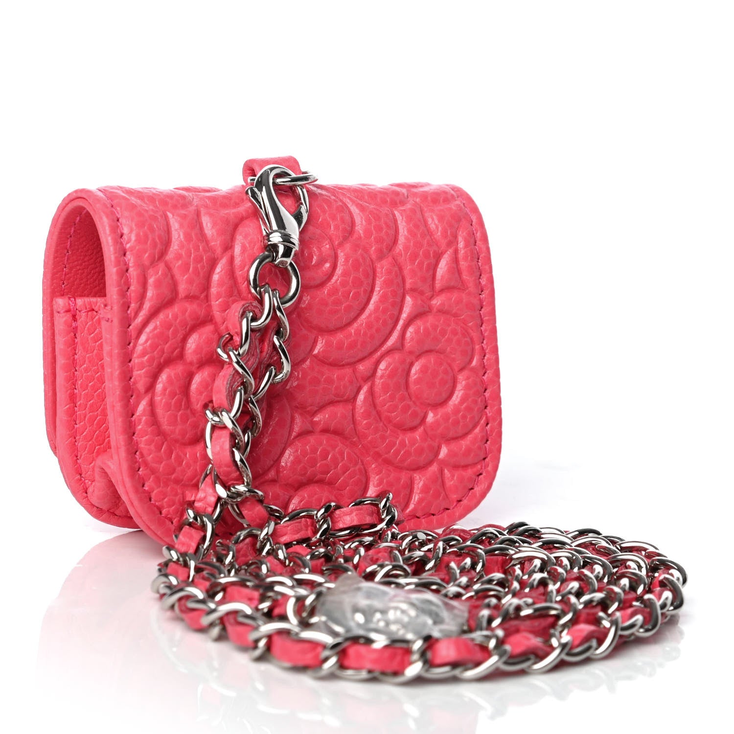 Chanel Caviar Camellia Embossed Airpods Pro Case Pink 2 of 12