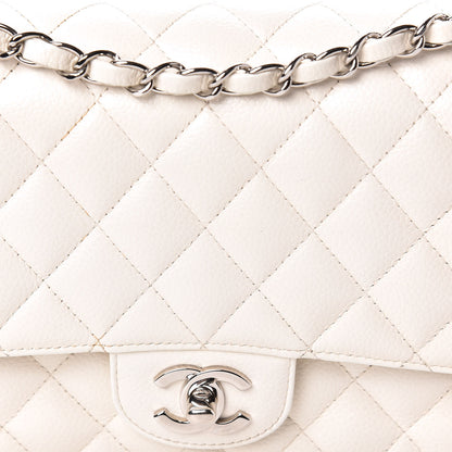 Chanel Caviar Quilted Medium Double Flap White 29 of 29