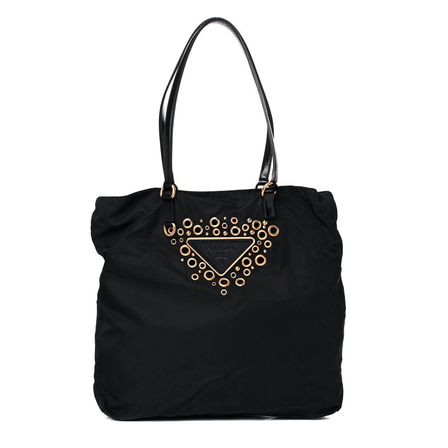 Nylon Vela Grommet Tote Black
