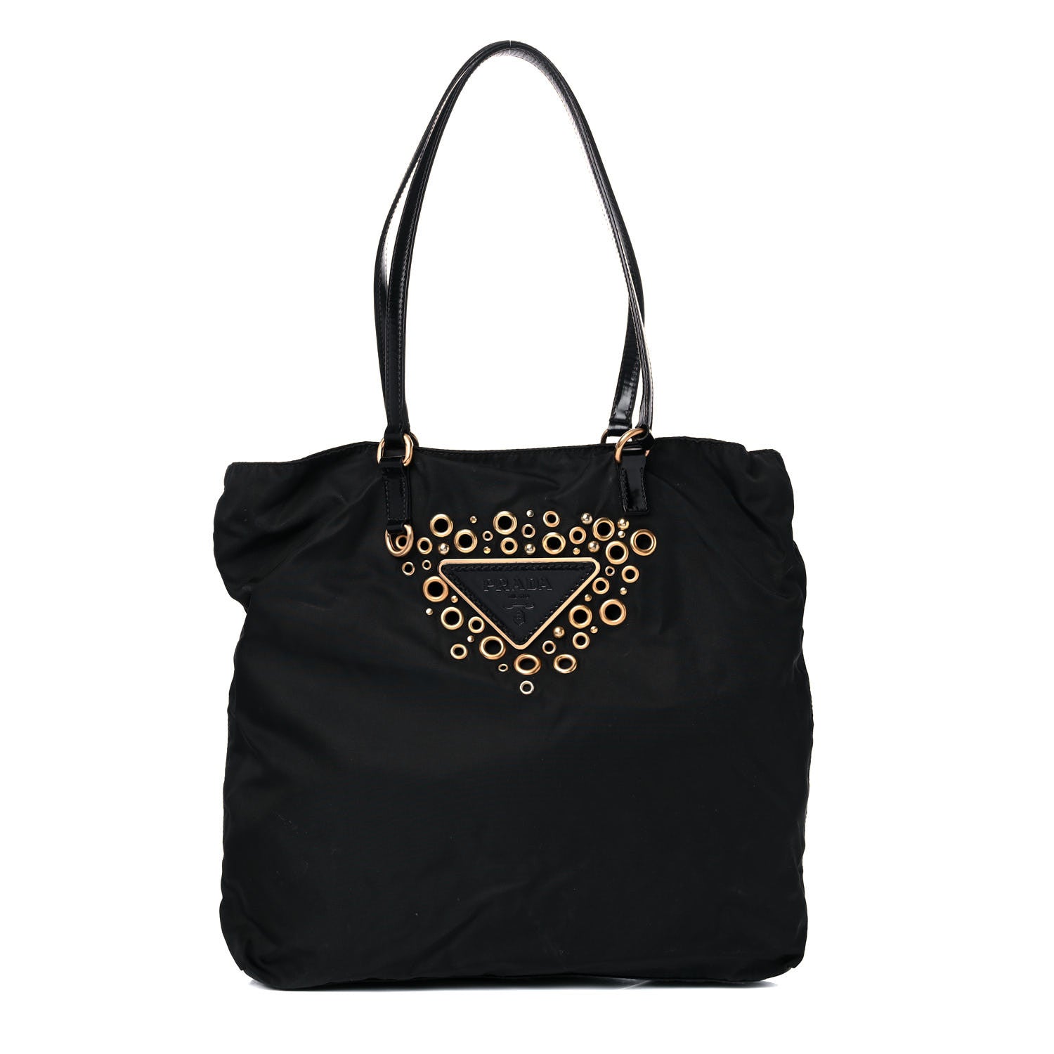Prada Nylon Vela Grommet Tote Black 1 of 15