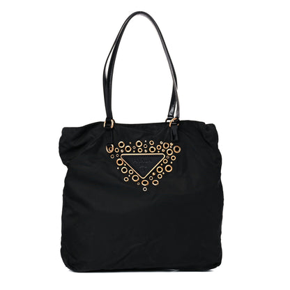 Prada Nylon Vela Grommet Tote Black 1 of 15