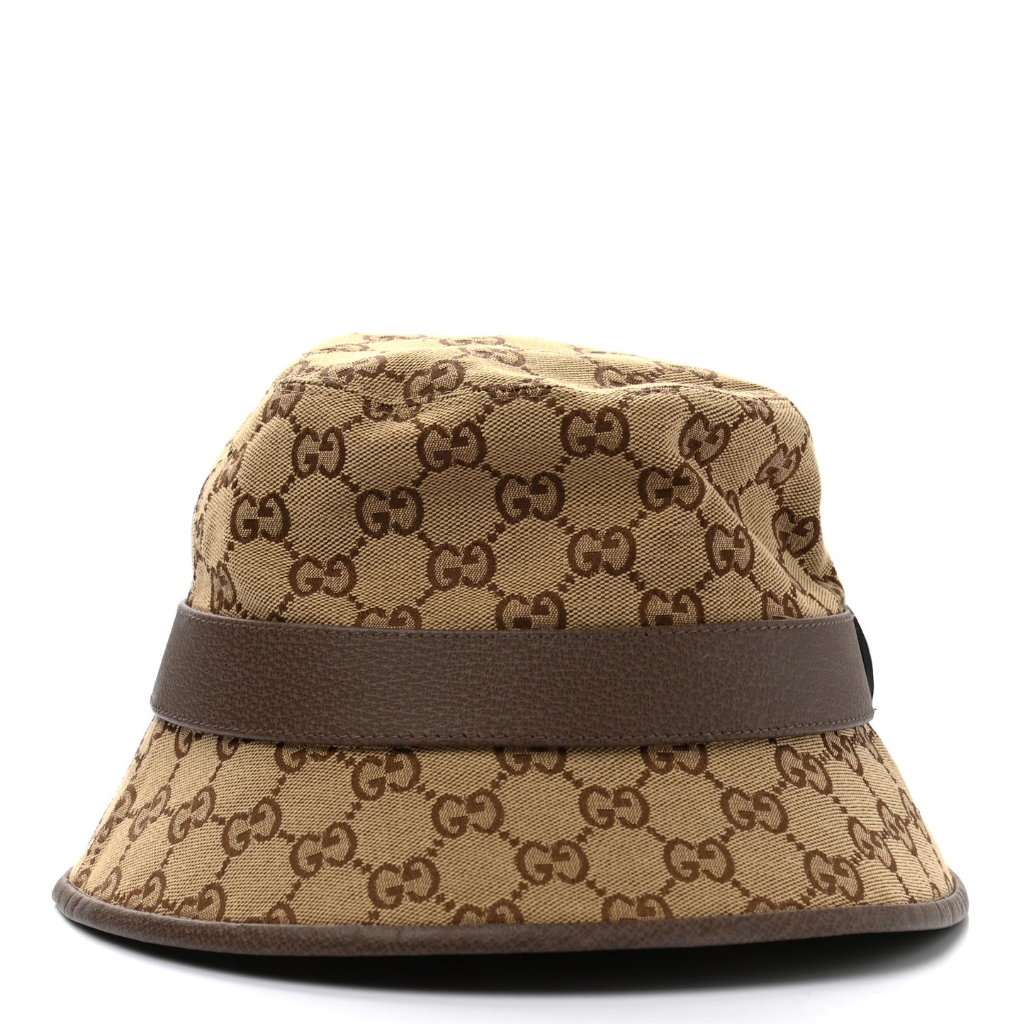Monogram Textured Dollar Calfskin GG Jago Bucket Hat S Cacao Beige