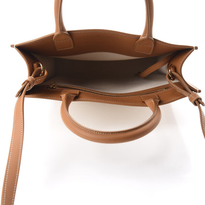 Celine Canvas Calfskin Small Vertical Cabas Natural Tan 6 of 11