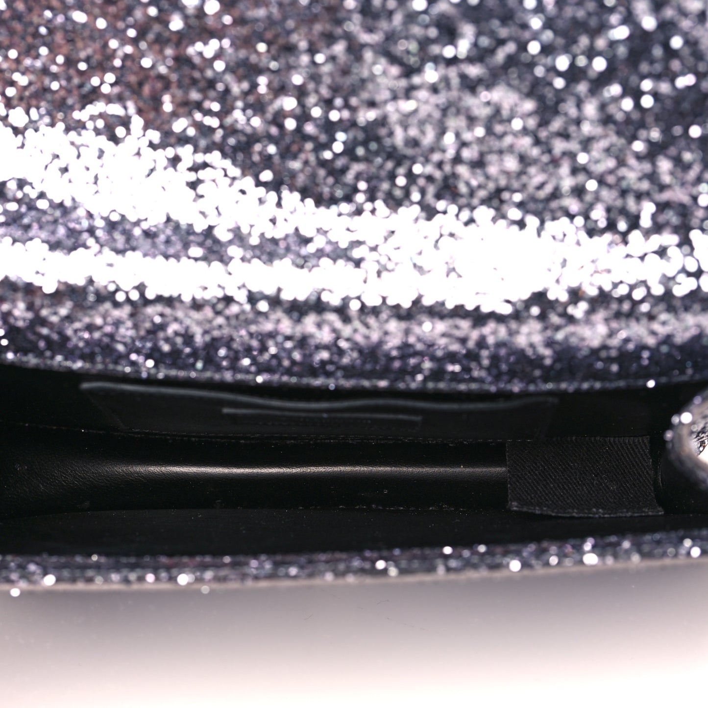 Glitter Classic Kate Monogram Clutch Sunset Grey