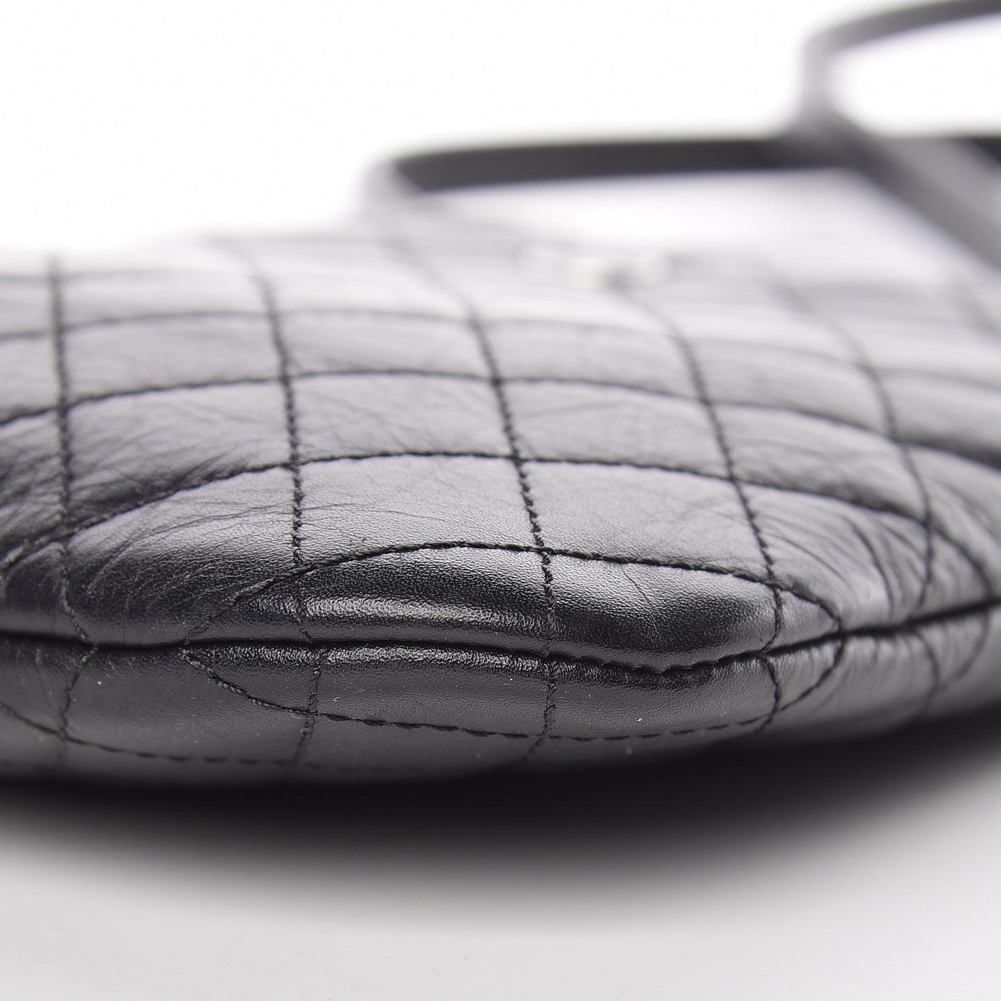 Calfskin Quilted Crossbody Bag Black