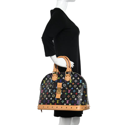 Louis Vuitton Monogram Multicolor Alma GM Black 2 of 12