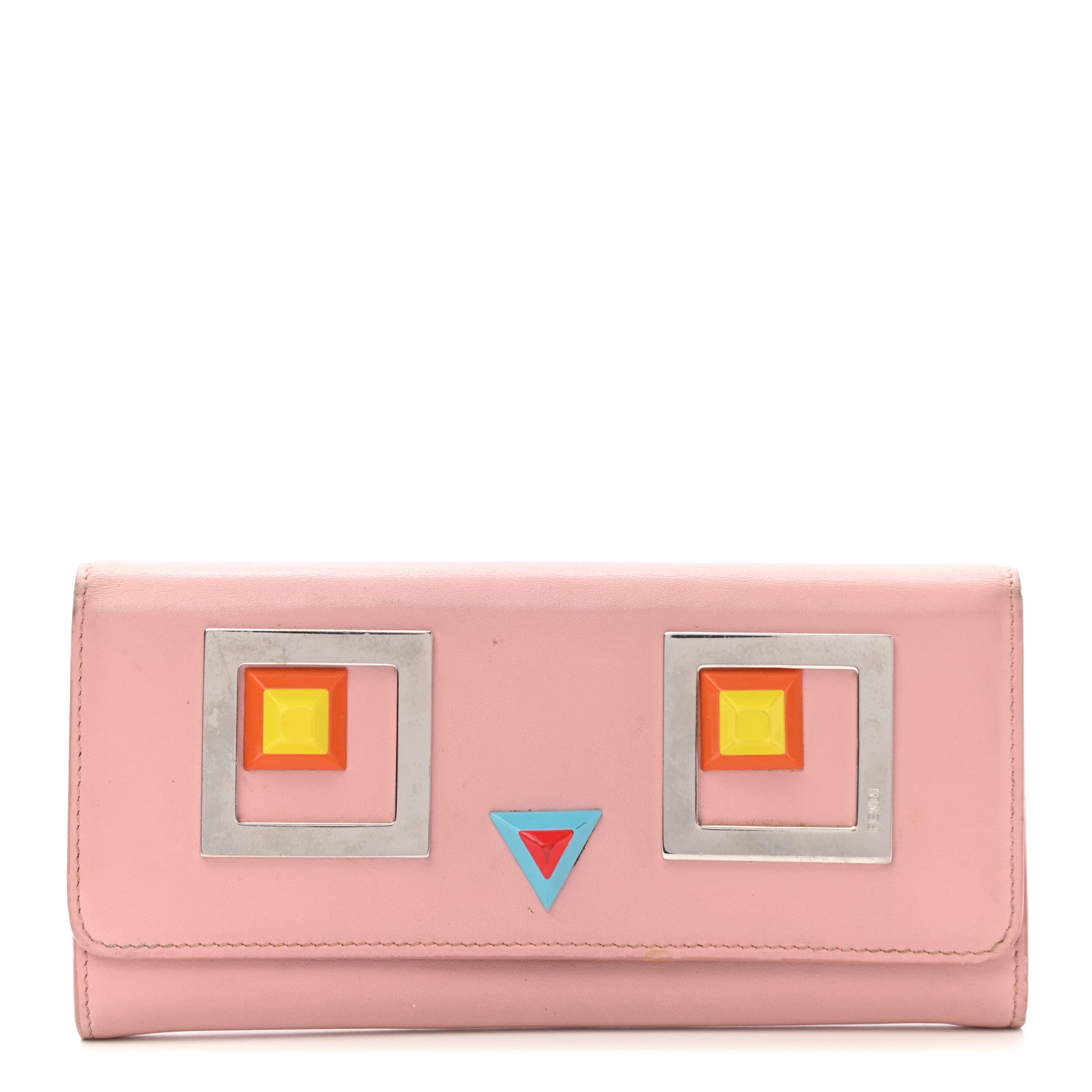 Fendi Vitello Century Hypnoteyes Continental Wallet Bubblegum 1 of 14