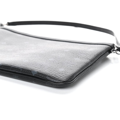 MCM Visetos Liz Shopper Tote Pouch Black 10 of 10