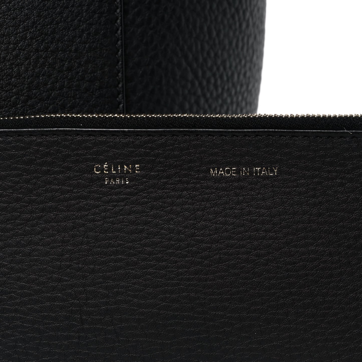 Grained Calfskin Medium Horizontal Cabas Phantom Black