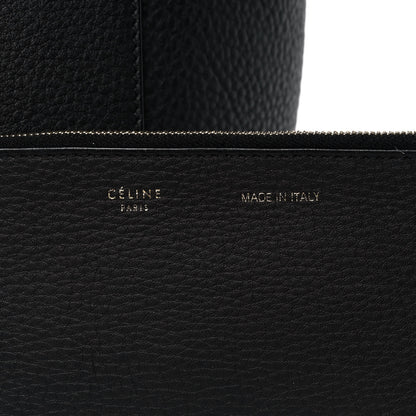 Celine Grained Calfskin Medium Horizontal Cabas Phantom Black 9 of 19