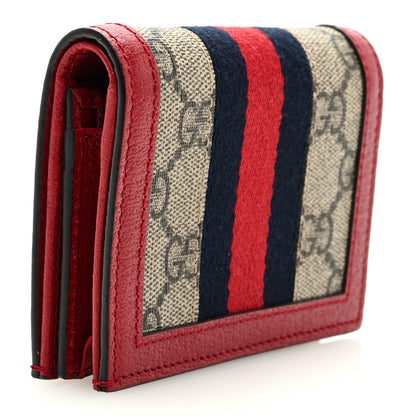 Gucci GG Supreme Monogram Queen Margaret Card Case Red 3 of 6