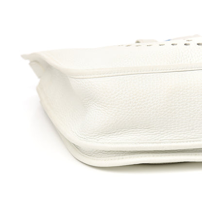 Hermes Taurillon Clemence Amazone Evelyne III PM White Mykonos 8 of 11