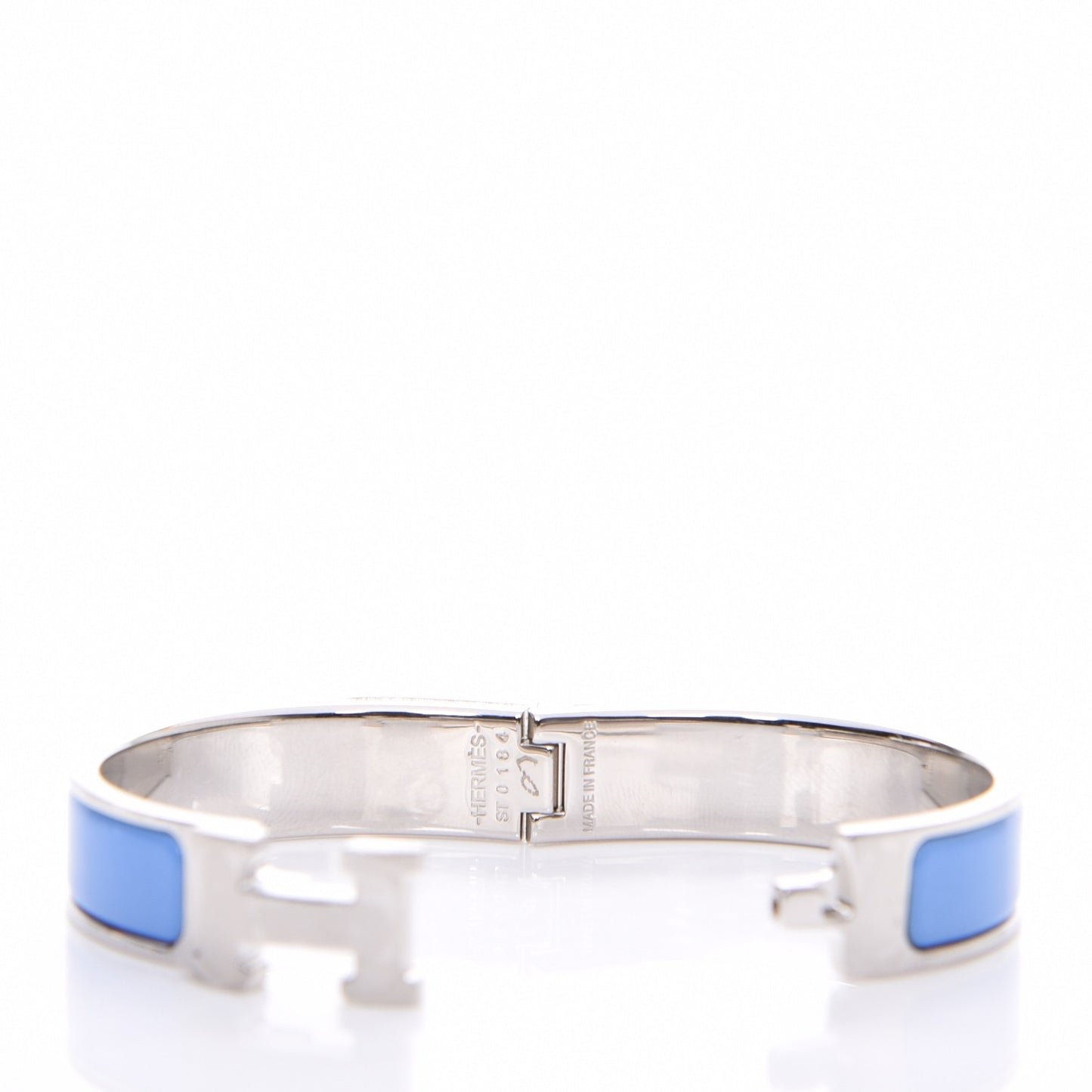 Enamel Narrow Clic Clac H Bracelet PM Bleu Transat
