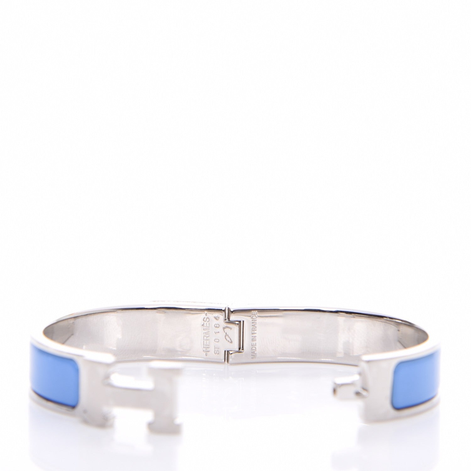Hermes Enamel Narrow Clic Clac H Bracelet PM Bleu Transat 7 of 9