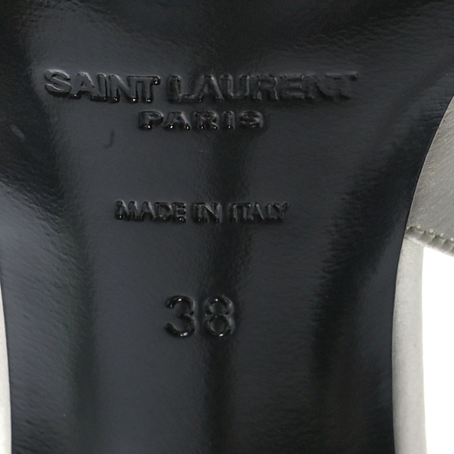 Saint Laurent Crepe Satin Blanco Feathered Sandals Slight 38 Green 7 of 10
