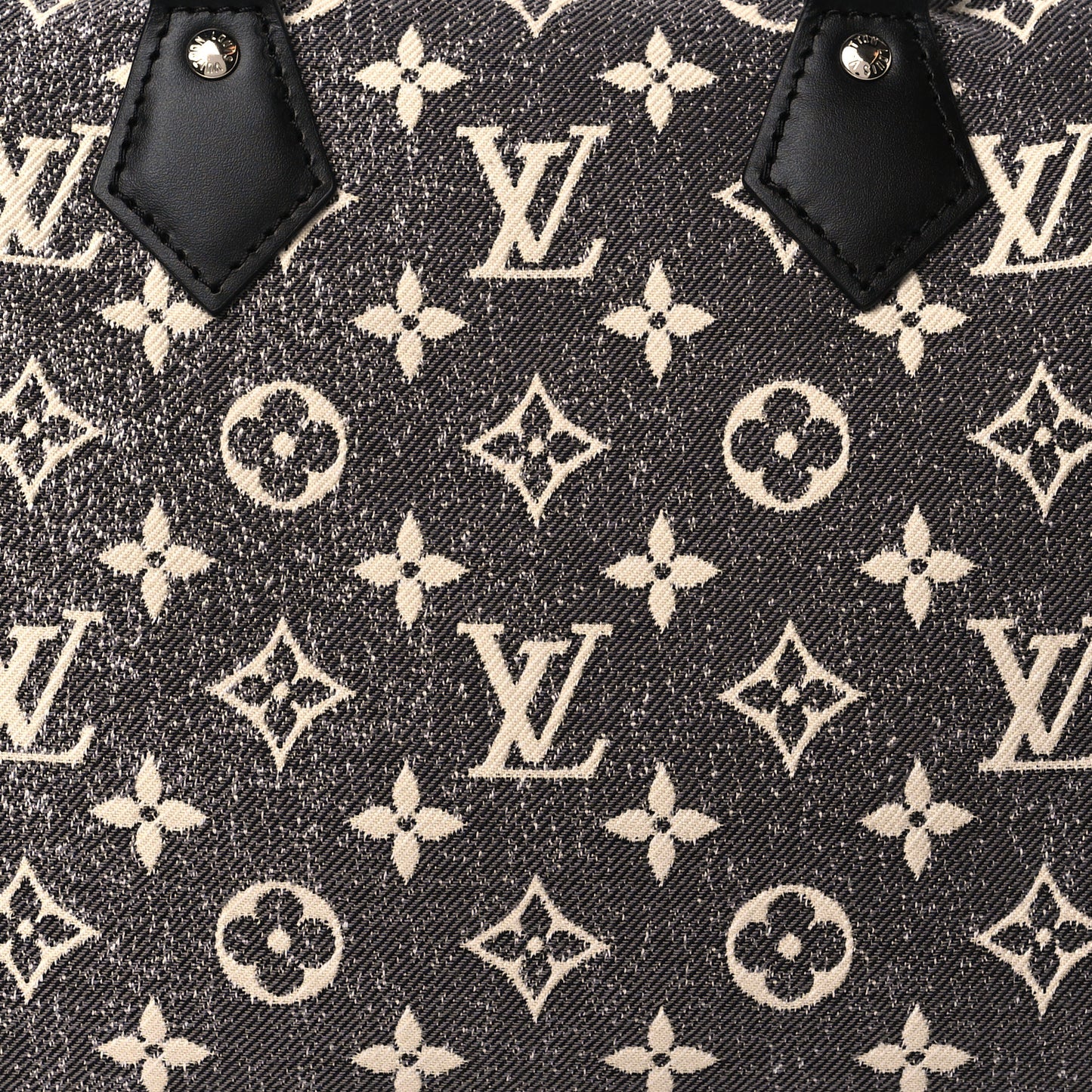 Denim Monogram Jacquard Speedy Bandouliere 25 Black