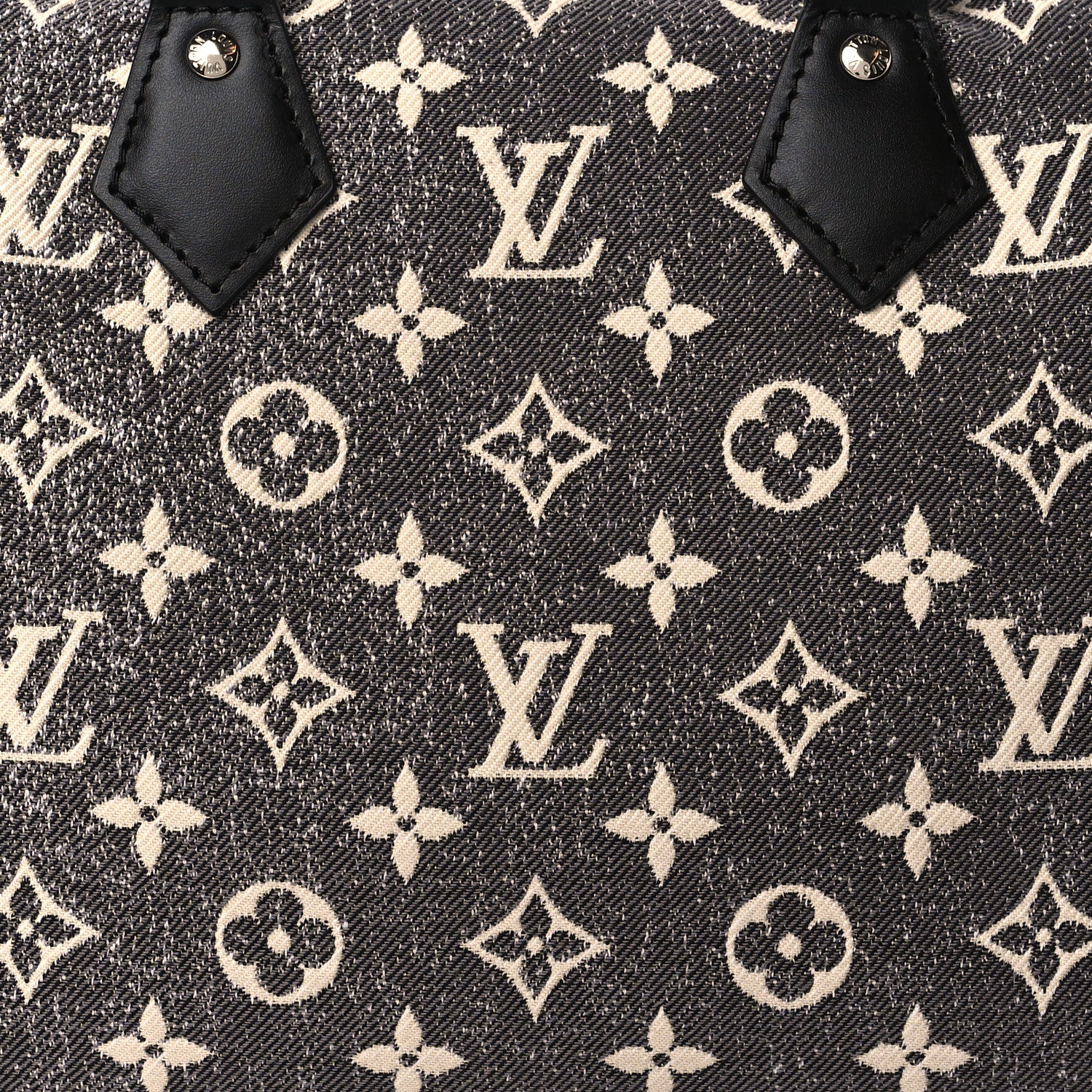 Louis Vuitton Denim Monogram Jacquard Speedy Bandouliere 25 Black 7 of 9